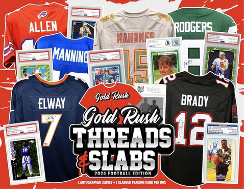 2024 Gold Rush Threads and Slabs Football - 4 Box FULL CASE Break - Random Teams Style