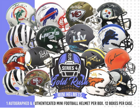 2024 Gold Rush Mini Helmet - Single Box Filler #2 - 2 Teams per Spot - ONE (1) Mini Helmet FULL CASE Spot Randomed