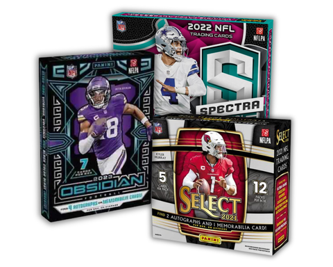 3 Box Multi-Year Football Mixer - (1) '21 Select, (1) '22 Spectra and (1) '23 Obsidian - Random Teams