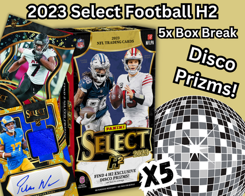 2023 Select Football H2 (Hobby Hybrid) - DISCO PRIZMS - 5x Box Break - Random Teams Style