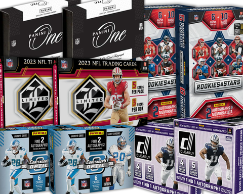 10 Box 2023 Football Monster Mixer - Panini One, Contenders-Optic, Limited and MORE - PYT