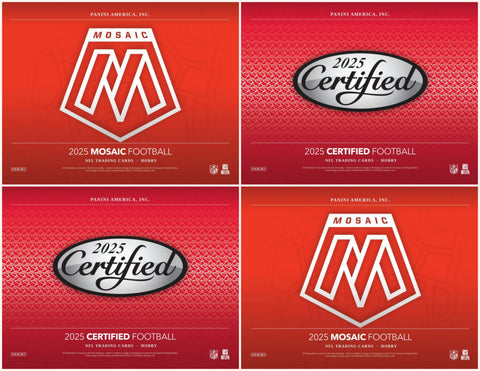 4 Box 2025 Football Mixer - 2x Mosaic and 2x Certified - Pick Your Team Style