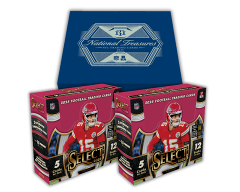3 Box 2025 Football Mixer - 1x National Treasures and 2x Select - Pick Your Team Style