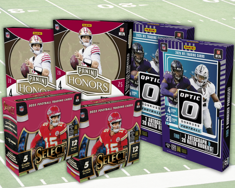 6 Box 2025 Football Mixer - 2x Honors, 2x Optic and 2x Select - EVOLVED (SCORCHING HOT random team pool)