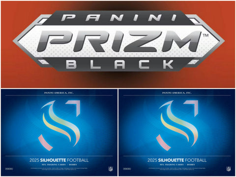 3 Box 2025 Football Mixer - 1x Prizm Black and 2x Silhouette - Pick Your Team Style