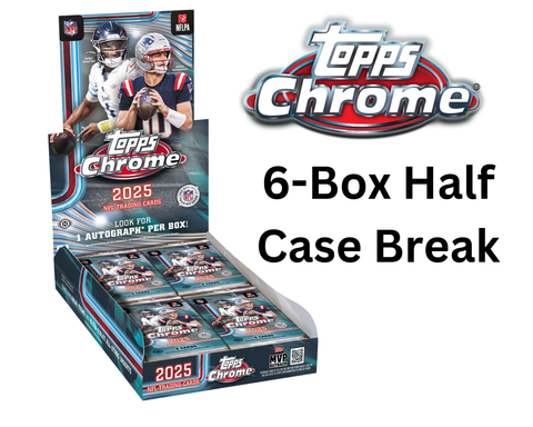 2025 Topps Chrome Football - 6 Box Half Case Break - Pick Your Team Style