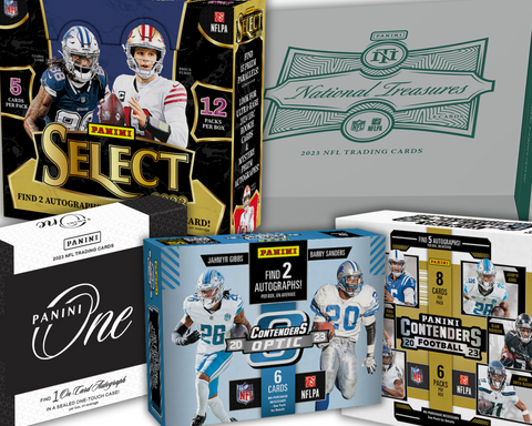 5 Box 2023 Football MEGA Sampler - National Treasures, Select, Co-Op and MORE - PYT Style