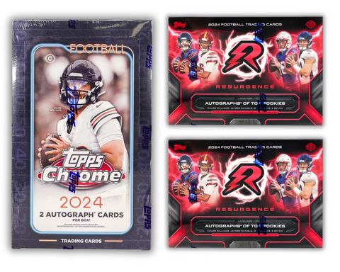 3 Box 2024 Topps Football Mixer - 2x Resurgence Delight and 1x Chrome Hobby - Random Divisions