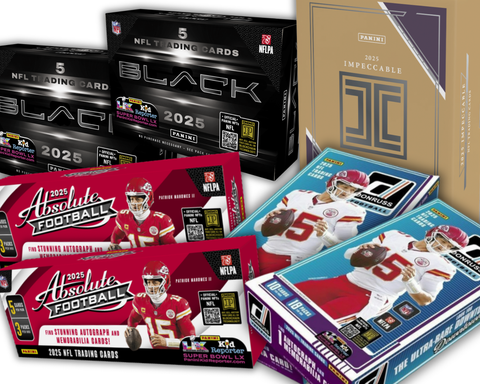 7 Box 2025 Football Monster Mixer - 1x Impeccable, 2x Absolute, 2x Donruss and 2x Black - EVOLVED (CRAZY HOT random team pool)