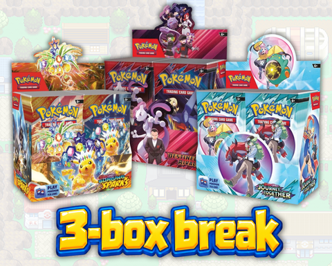 3x Booster Box Pokemon Mixer - Destined Rivals, Surging Sparks and Journey Together - Random Energy