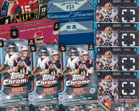 10 Box 2025 Football Monster Mixer - National Treasures, Select, Chrome and MORE - PYT