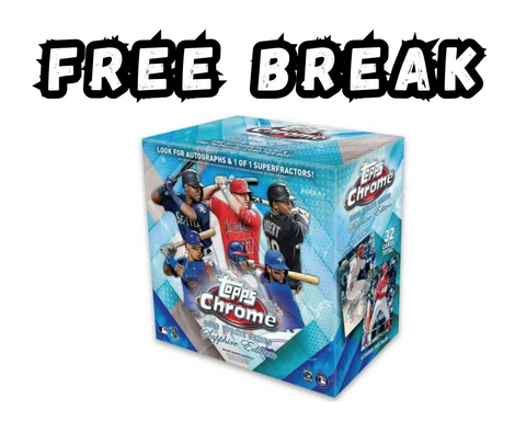 FREE 2020 Topps Chrome Update Sapphire Single Hobby Box Break - Pick Your Division