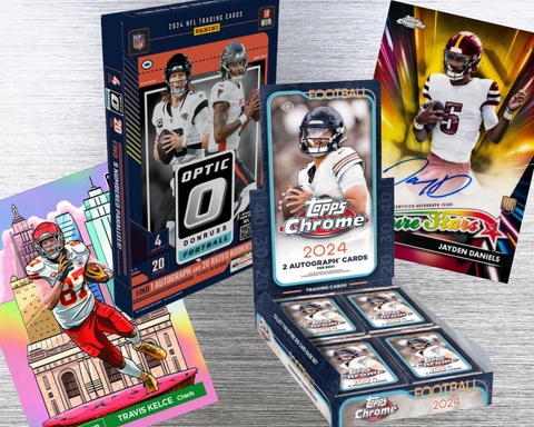 2 Box 2024 Football Mixer - 1x Optic Hobby and 1x Chrome Hobby - Pick Your Team Style