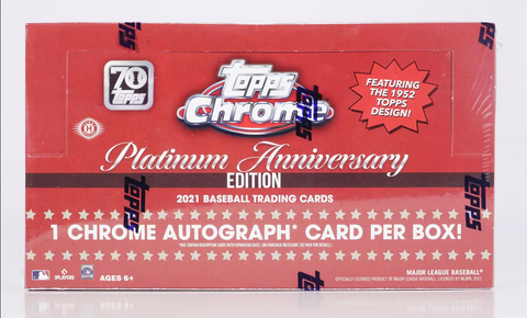 2021 Topps Chrome Platinum Anniversary Baseball - 6 Box Half Case Break - Random Teams Style