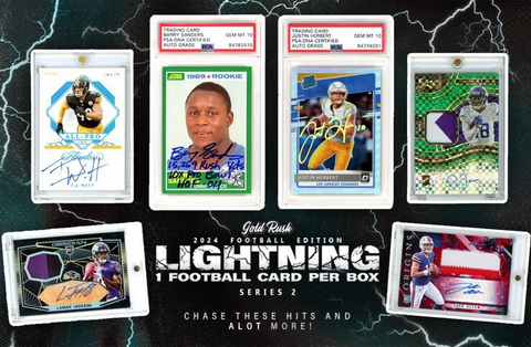 2024 Gold Rush Lightning Football - 10 Box FULL CASE Break - Random Team Style