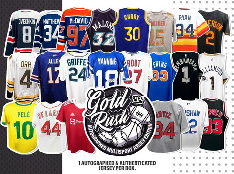 2024 Gold Rush Autographed Multi-Sport Jersey - Single Box Break - Random Conference/Category #1