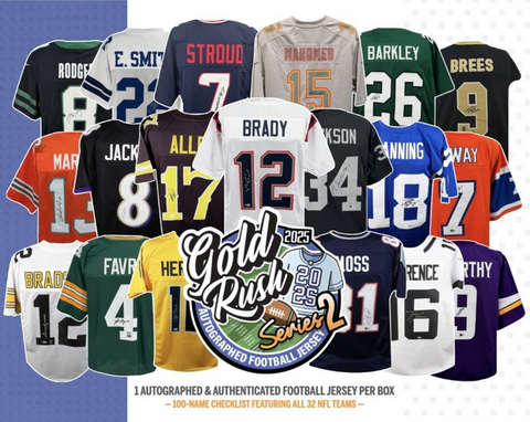 2025 Gold Rush Autographed Football Jersey - Single Box Break - PYD Style #3