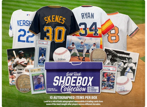 2025 Gold Rush Baseball Shoebox - 10 Auto'd and Authenticated Items - Random Hit Style
