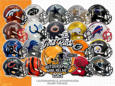 2025 Gold Rush Mini Helmet - Single Box Filler #4 - 2 Teams per Spot - Giants in FULL CASE of Prizm Draft Randomed