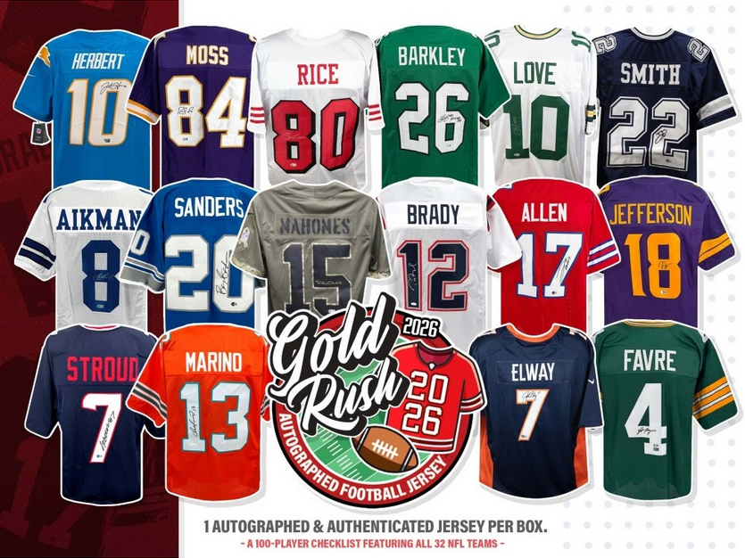 🚨NEW🚨 2026 Gold Rush Autographed Football Jersey - Single Box Break ...