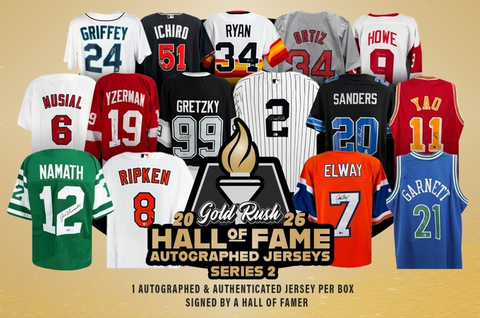 (1) 2026 Gold Rush Autographed Multi-Sport Jersey - HOF Edition - Random Conference Style #1