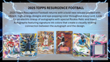 2025 Topps Resurgence Football - 6x Hobby Box Half Case Break #1 - Pick Your Team