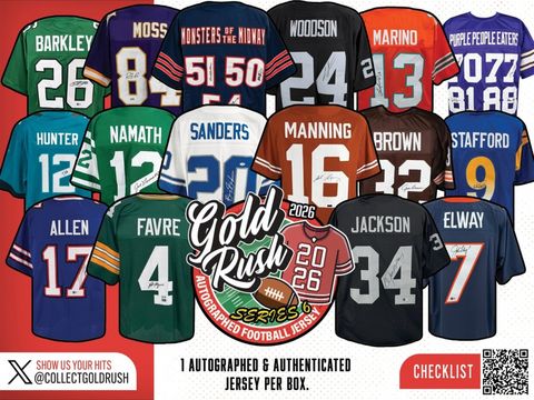 2026 Gold Rush Autographed Football Jersey - Single Box Break - PYD Style #1
