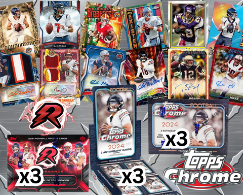 9 Box 2024 Topps Football Monster Mixer - 3x Resurgence Delight, 3x Chrome Delight and 3x Chrome Hobby - PYT