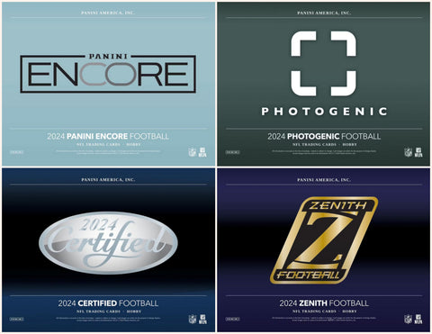 4 Box 2024 Football Value Sampler - Zenith, Certified, Encore and Photogenic - PYT Style