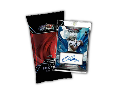 2023 Wild Chrome Metallix - Single Paint Auto Pack /5 Filler Break #1 - Commanders in Black Full Case Randomed